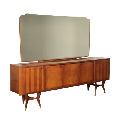 Vintage Cupboard With Mirror Italy 1950's