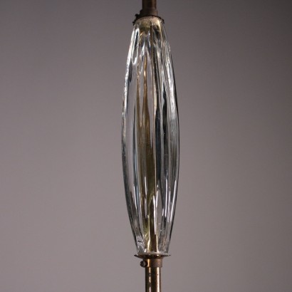 Ceiling Lamp Brass and Glass Italy 1940s-1950s