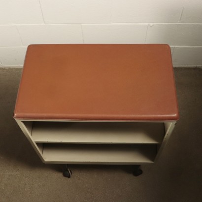 Bureau avec Chaise tournante Métal laqué Skai Italie Années 60