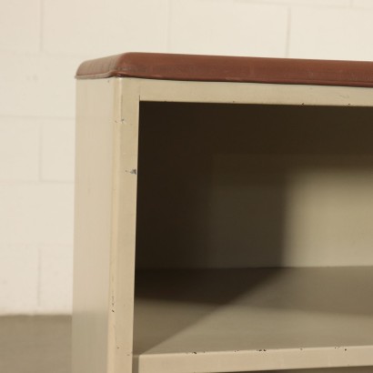 Bureau avec Chaise tournante Métal laqué Skai Italie Années 60