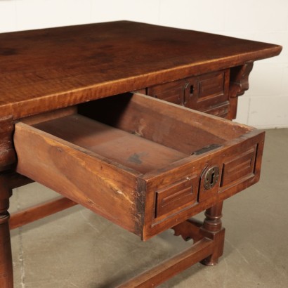 Walnut Desk With Two Drawers Spain 17th Century