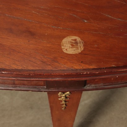 Oval Mahogany Table Louis XVI Revival Italy 20th Century