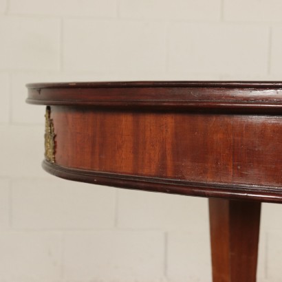 Oval Mahogany Table Louis XVI Revival Italy 20th Century