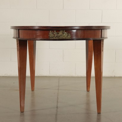 Oval Mahogany Table Louis XVI Revival Italy 20th Century