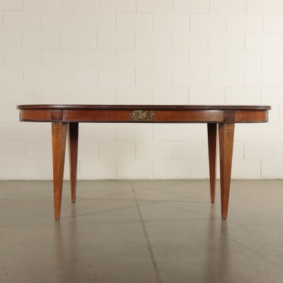 Oval Mahogany Table Louis XVI Revival Italy 20th Century