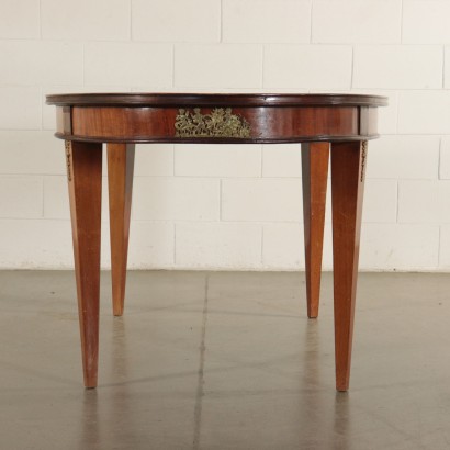 Oval Mahogany Table Louis XVI Revival Italy 20th Century