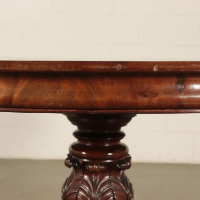 Round Mahogany Table France 19th Century