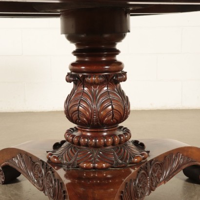 Round Mahogany Table France 19th Century