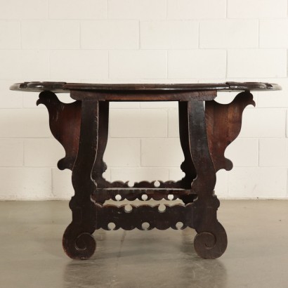 Drop-leaf Walnut Table Italy 17th Century