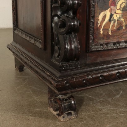 Walnut Inlaid Cupboard Italy 19th-20th Century