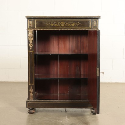 Ebony Wood Cupboard In Boulle Style France 19th Century