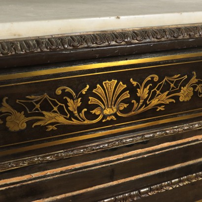 Ebony Wood Cupboard In Boulle Style France 19th Century