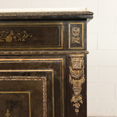 Ebony Wood Cupboard In Boulle Style France 19th Century