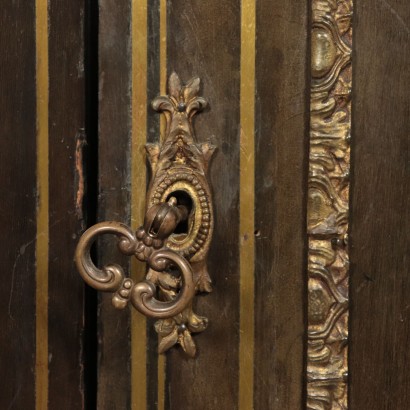 Ebony Wood Cupboard In Boulle Style France 19th Century