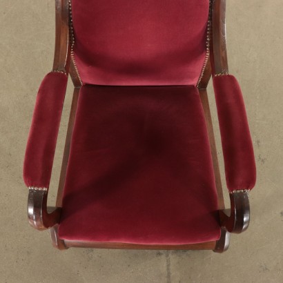 Fauteuil Noyer Rembourrage Italie Moitié '800