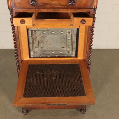 Walnut Secretaire With Safe Italy 19th Century