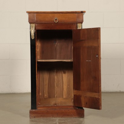 Walnut Bedside Table Restoration Period Italy 19th Century