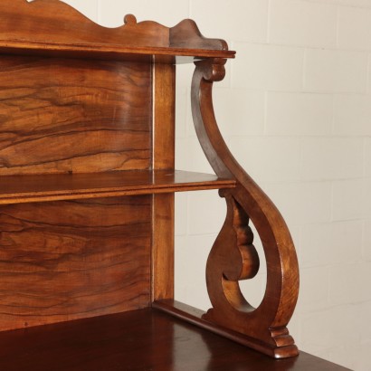 Walnut Cupboard with Plate Rack