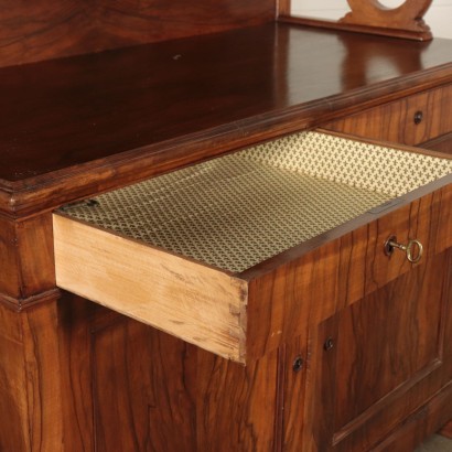 Walnut Cupboard with Plate Rack