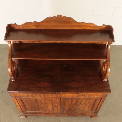 Walnut Cupboard with Plate Rack