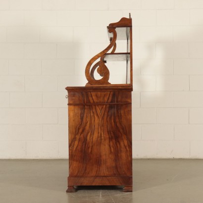 Walnut Cupboard with Plate Rack