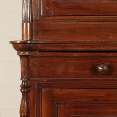 Walnut Two-body Cupboard Italy 19th Century