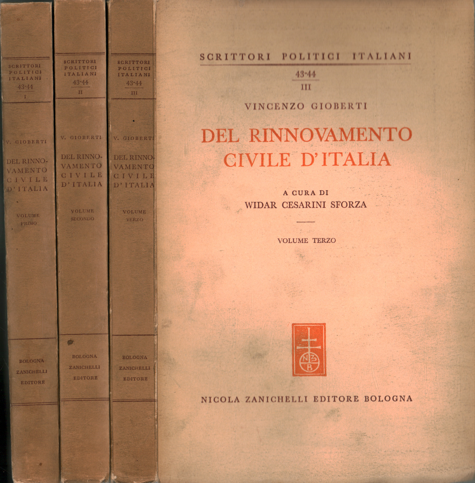 Of the civil renewal of Italy (3 Volumes), Vincenzo Gioberti