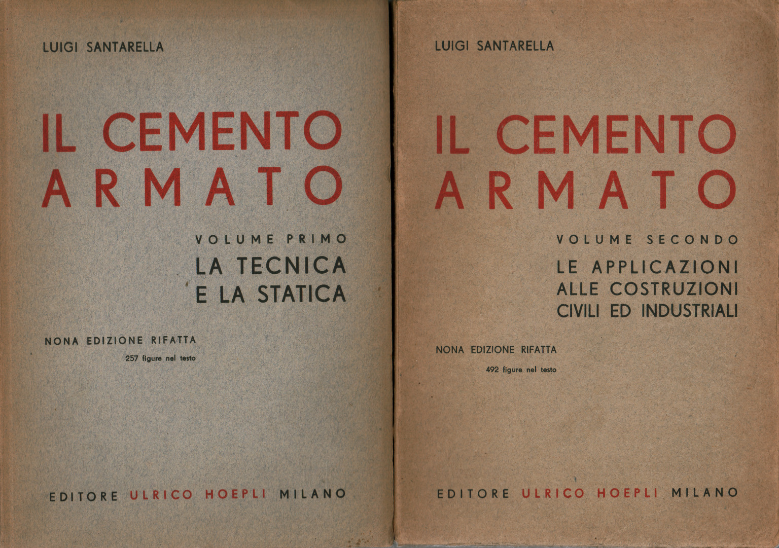 Hormigón armado (2 volúmenes), Luigi Santarella