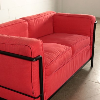 Vintage Le Corbusier Sofa LC2 produced by Cassina 1980's