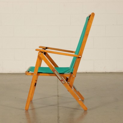 Beech Deckchair Produced by Reguitti Italy 1950's