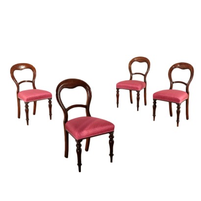 Group of Four Mahogany Chairs England 19th Century