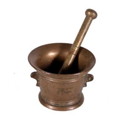 Bronze Mortar With Pestle Italy 19th Century