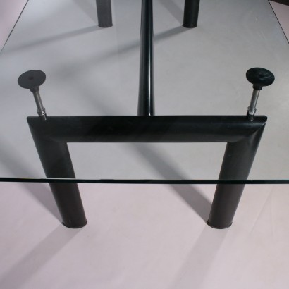 Table Le Corbusier Cassina Nétal Verre Italie Année 80