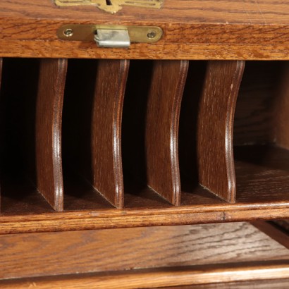 Sessile Oak Shutter Desk Italy 20th Century