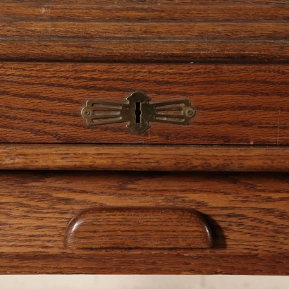 Sessile Oak Shutter Desk Italy 20th Century