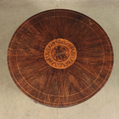 Round Maple Table Charles X Italy 19th Century