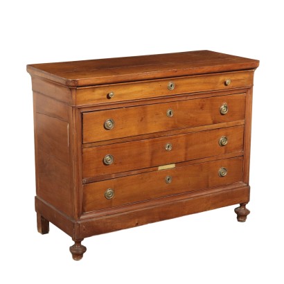 Solid Walnut Chest of Drawers Italy Mid 19th Century