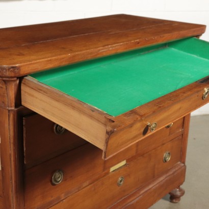 Solid Walnut Chest of Drawers Italy Mid 19th Century