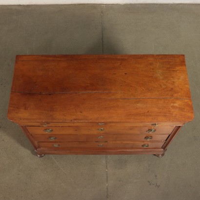 Solid Walnut Chest of Drawers Italy Mid 19th Century