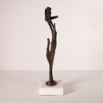 Sculpture Antonio Puja Bronze Marbre blanc Argentin '900