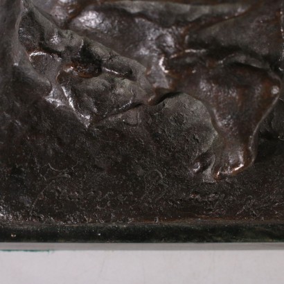 Sculpture Franco Bargiggia Bronze Marbre Italie '900