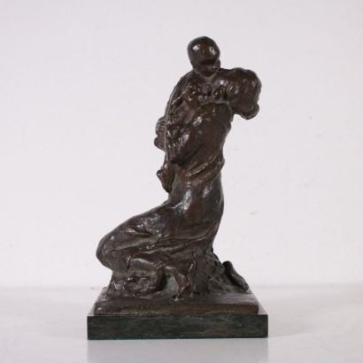Sculpture Franco Bargiggia Bronze Marbre Italie '900