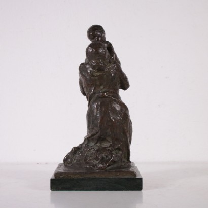 Sculpture Franco Bargiggia Bronze Marbre Italie '900