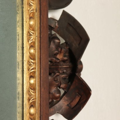 Carved Walnut and Linden Mirror Italy 19th Century