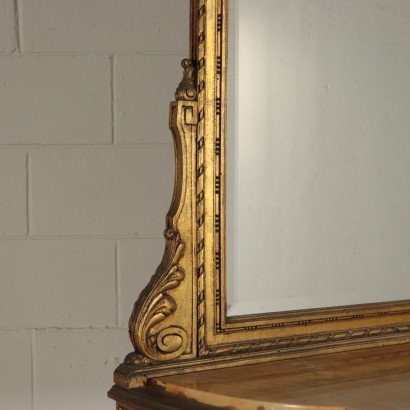 Console Style Néo classical avec Miroir Marbre Italie '900