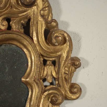 Pair of Baroque Gilded Wood Mirrors Italy 16th-17th Century