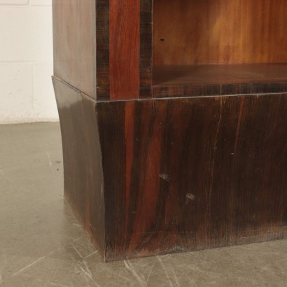 Mahogany Veneer Art Deco Bookcase Italy Early 20th Century