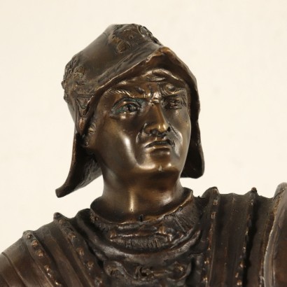 Sculpture Bartolomeo Colleoni Bronze Marbre Italie '900