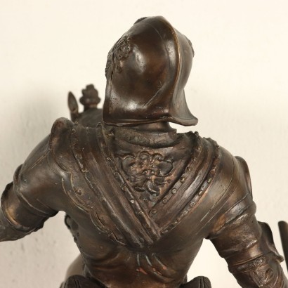 Sculpture Bartolomeo Colleoni Bronze Marbre Italie '900