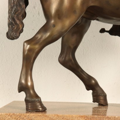 Sculpture Bartolomeo Colleoni Bronze Marbre Italie '900